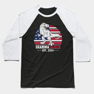 1st Time GrandMa EST 2024 New First GrandMa 2024 Baseball T-Shirt